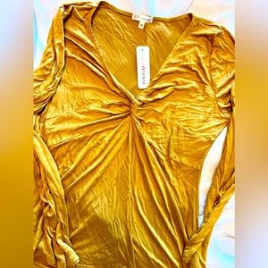 NWT mustard top 1x
